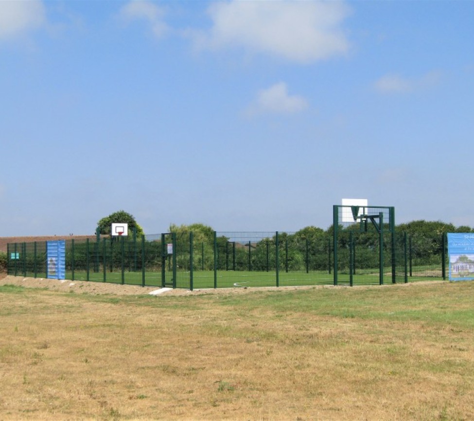 the outdoor games area at St. Merryn Holiday Park