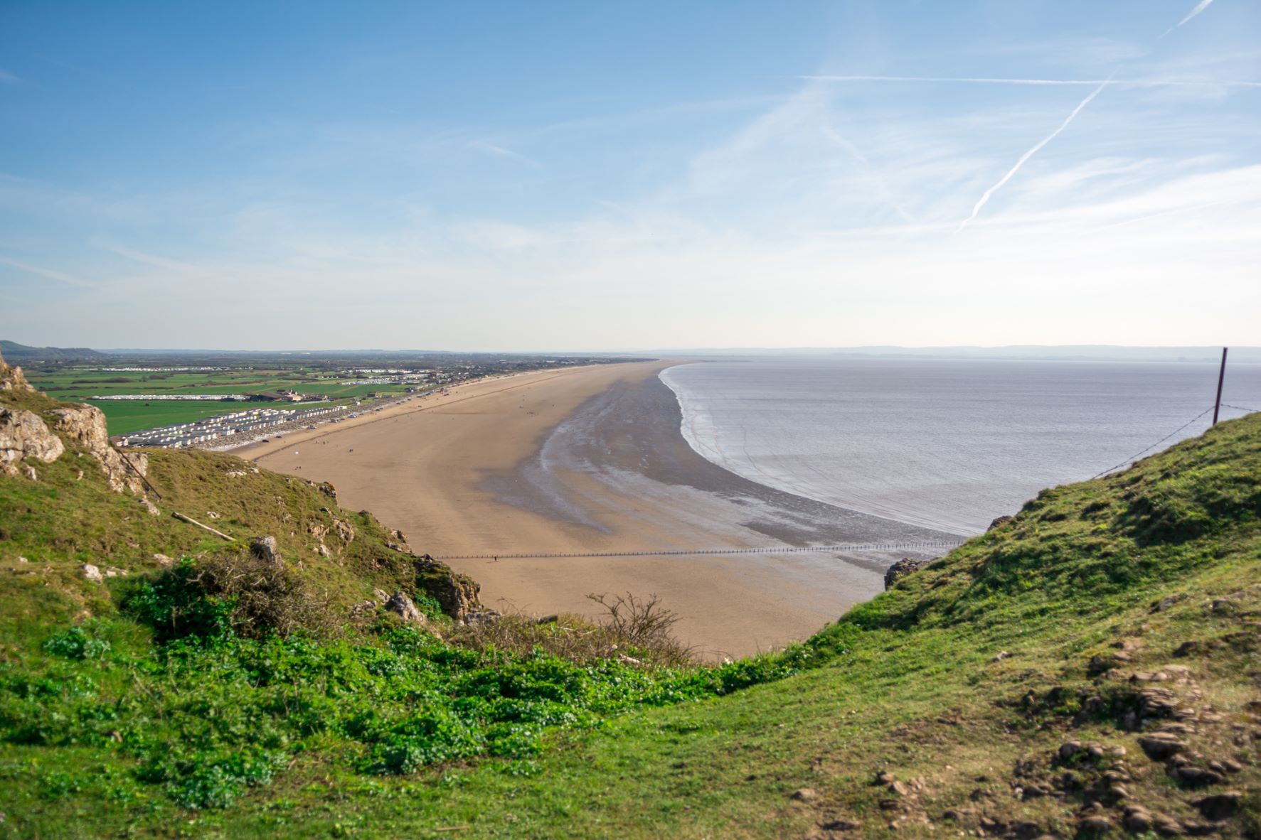 view over Brean in somerset