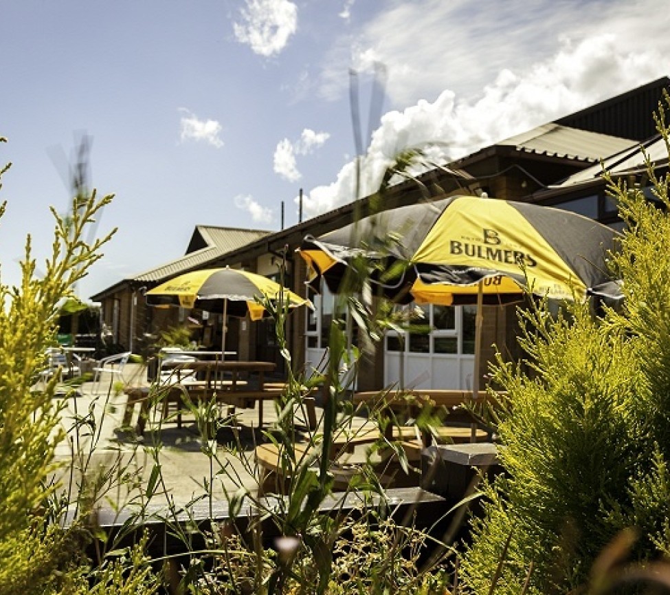 bar and terraced area on site