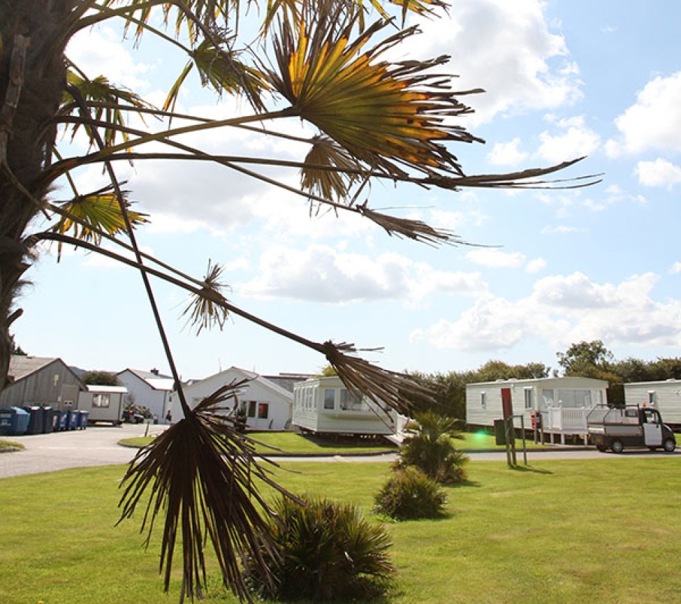 view of static caravans for sale at Gnome World Caravan Park