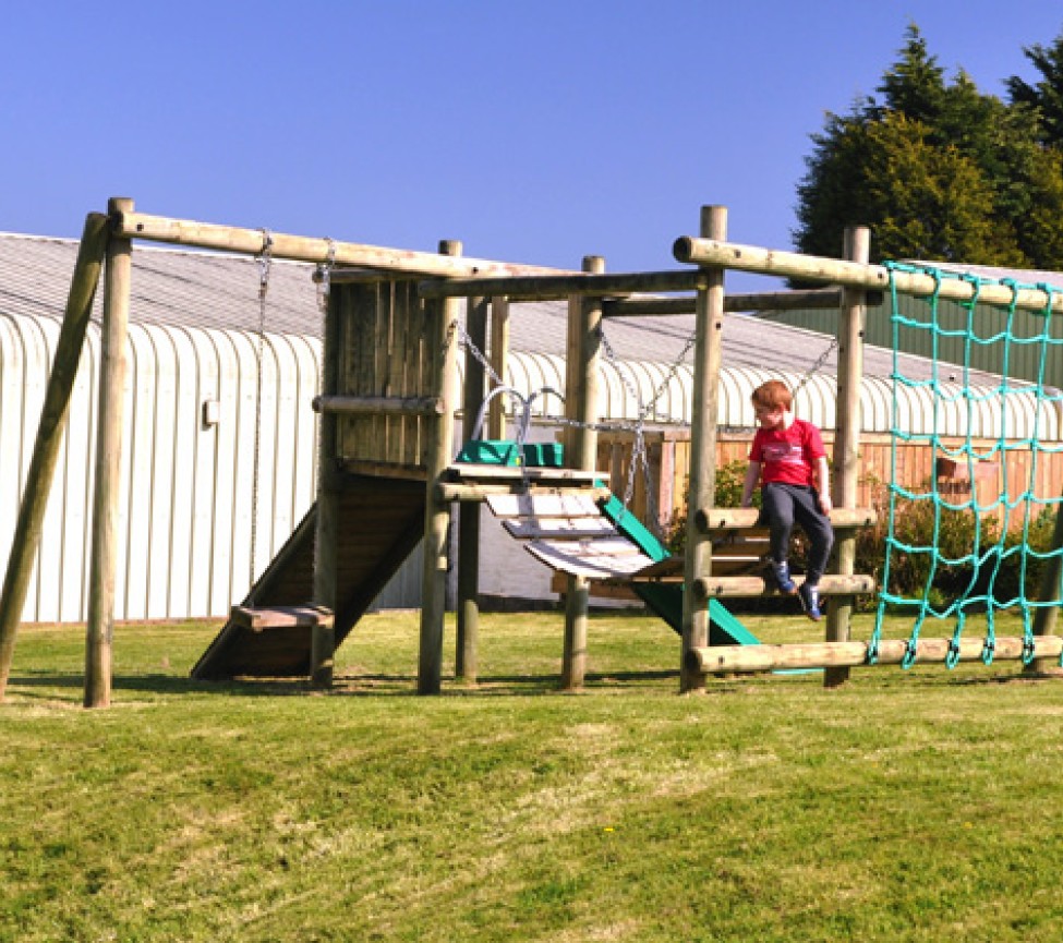 playground for the kids at Carnmoggas Caravan Park