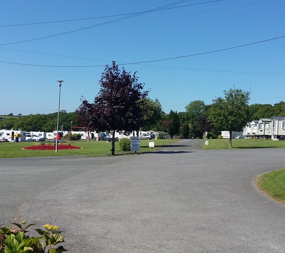 Pennymoor Caravan Park wide view of the holiday park