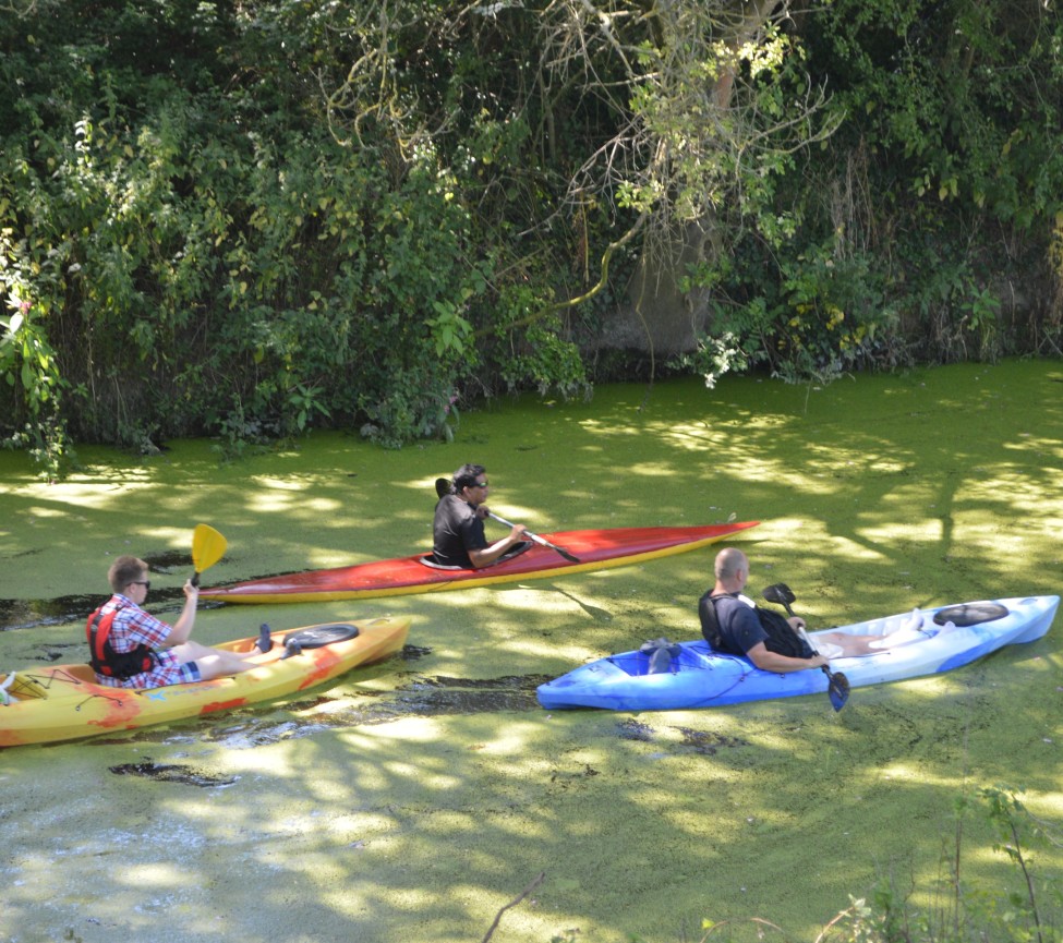 canoeing at Westhill Farm Caravan Park