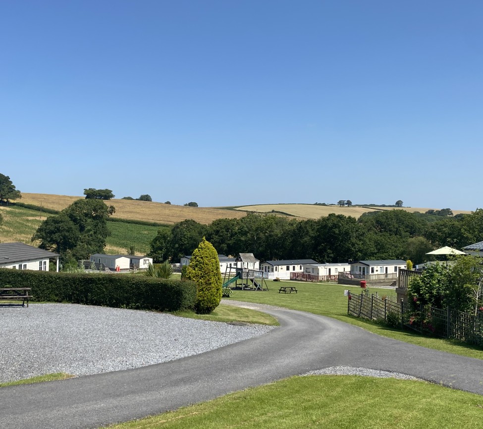 view to the caravans at Springfield Retreat