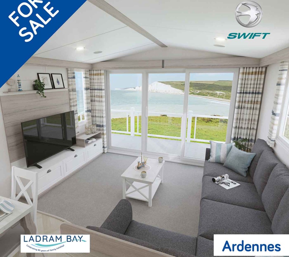 Ardennes static caravan for sale At Ladram Bay In Devon