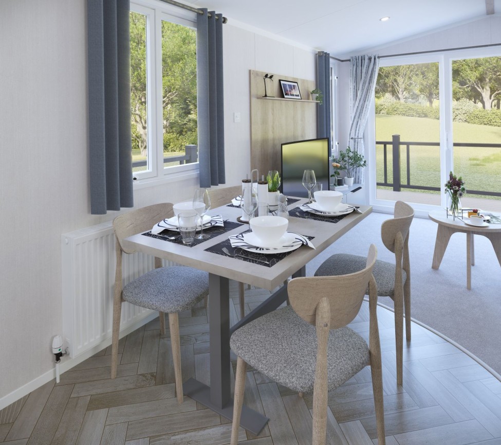 dining area in the 2025 Swift Ardennes Caravan