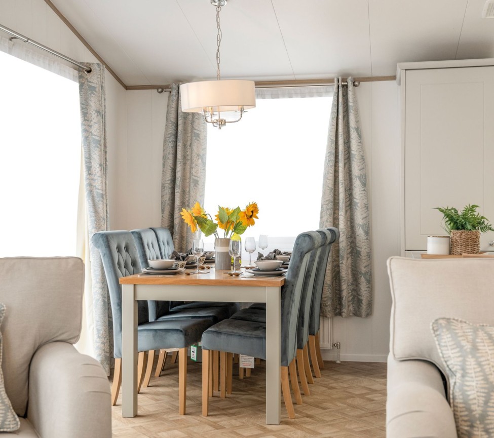 Dining area in the 2025 Atlas Laburnum Lodge 