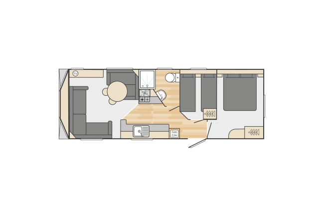 2024 Swift Loire floor plan 28x10 2 bedrooms