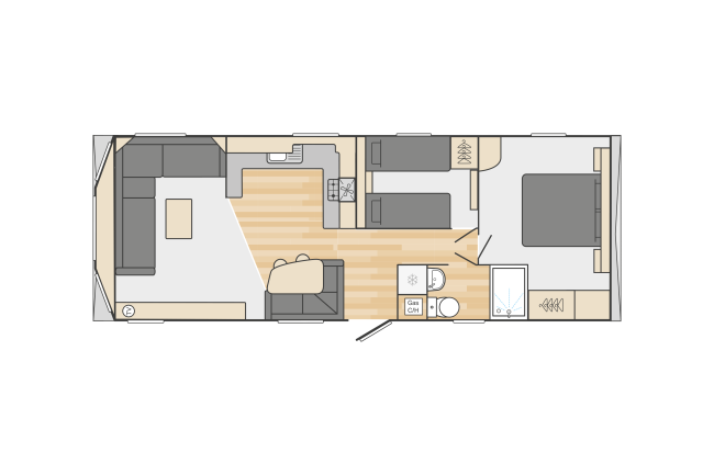 The 2024 Swift Loire Static Caravan in both 10ft and 12ft Models.