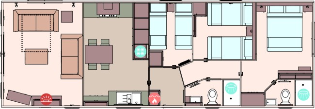 2024 ABI Ambleside Premier 41x14 3 bed Floor Plan