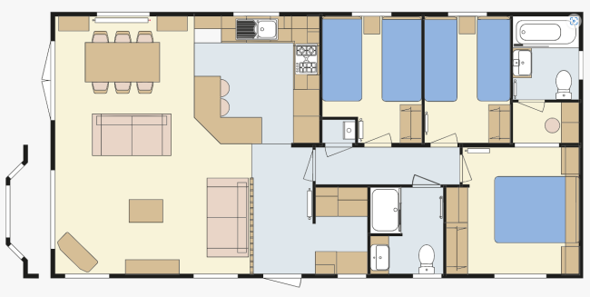 2024 Atlas Lilac Lodge 40x20 3 Bed floor plan