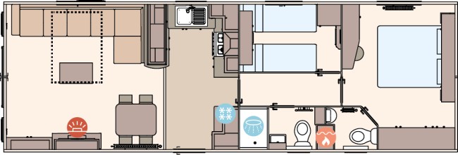 2024 ABI Wimbledon 36x12 2 bed Floor Plan