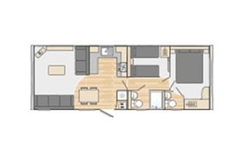 2025 Swift Bordeaux 33x12 2 Bed floor plan