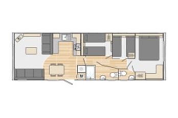 2025 Swift Bordeaux 38x12 3 Bed floor plan