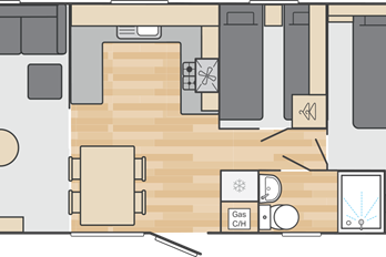 2025 Swift Ardennes 28x12 2 bed floor plan