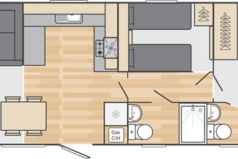 2025 Swift Ardennes floor plan  38x12 2 bedrooms