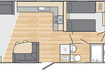 2025 Swift Loire floor plan 36x12 2 bedrooms