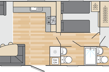 2025 Swift Loire floor plan 38x12 2 bedrooms