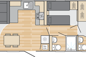 2025 Swift Margaux 38x12 2 Bedroom floor plan