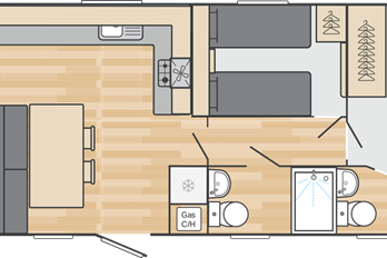 2025 Swift Morlaix 38x12 2 Bedroom floor plan