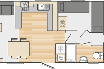 2025 Swift Provence 35x12 2 bed Floor Plan