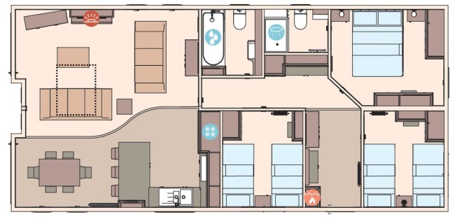 2025 ABI Harrogate 42x20 3 bed floor plan