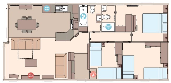 2025 ABI Kielder Exclusive 42x20 3 bedroom Floor Plan