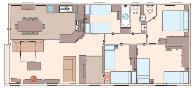 2025 ABI Kielder Exclusive 45x20 4 bedroom Floor Plan