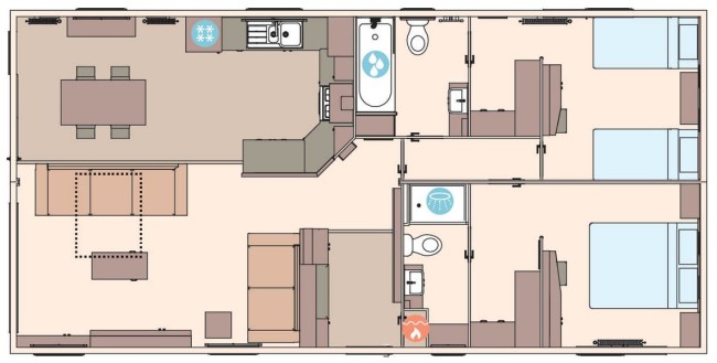 2025 ABI Kielder 40x20 2 bed Floor Plan