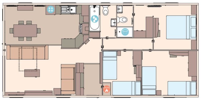 2025 ABI Kielder 41x20 3 Bedroom Floor Plan