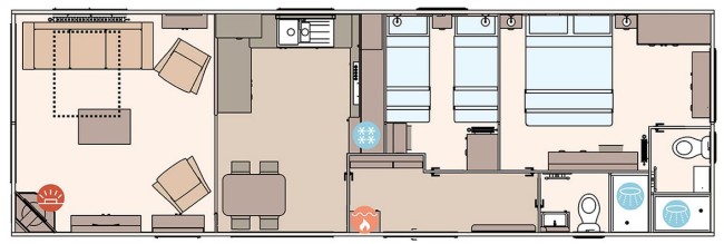 2025 ABI Langdale 40x13 2 bed Floor Plan