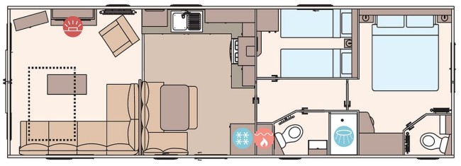 2025 ABI Wimbledon 36x12 2 bed Floor Plan