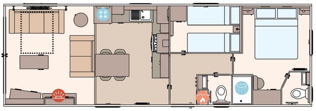 2025 ABI Beverley 36x12 2 Bed Floor Plan