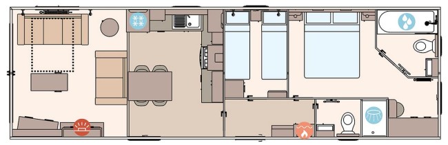 2025 ABI Beverley 39x12 2 bed Floor Plan