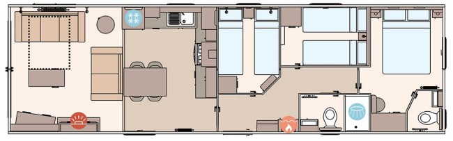 2025 ABI Beverley 40x12 3 bed Floor Plan