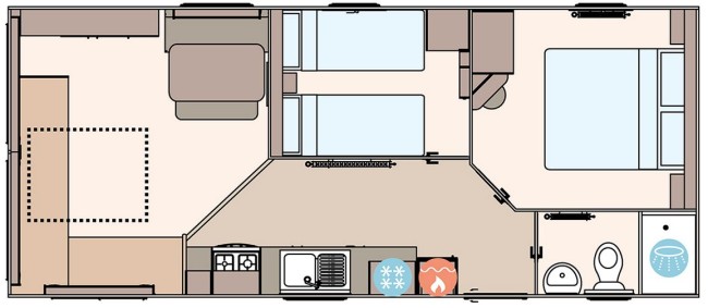 2025 ABI Coworth 28x12 2 bed Floor Plan