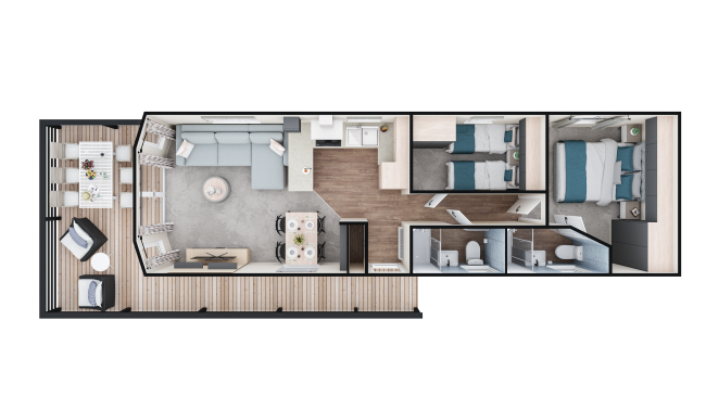 2025 Atlas Chorus ES 39x12 2 Bedroom floor plan