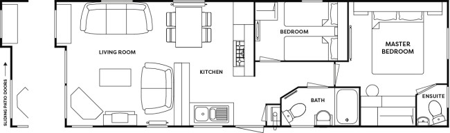 2025 Atlas Debonair 36x12 2 Bed floor plan