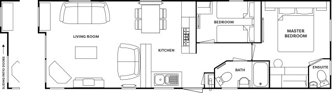 2025 Atlas Debonair 38x12 2 Bed floor plan