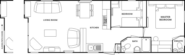 2025 Atlas Debonair 38x13 2 Bed floor plan