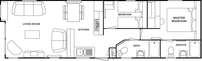 2025 Atlas Debonair 40x12 2 Bed 2 showers floor plan