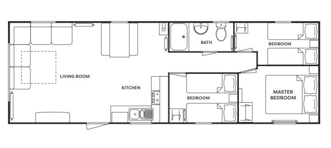 2025 Atlas Fanfare 36x12 3 bed floor plan