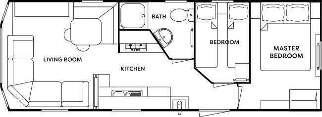 Atlas Festival 28x10 2 bedroom floorplan layout