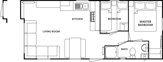 2025 Atlas Festival 28x12 2 Bed floor plan