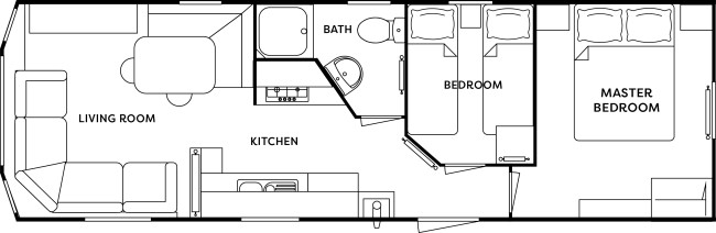 Atlas Festival 32x10 2 bedroom floorplan layout