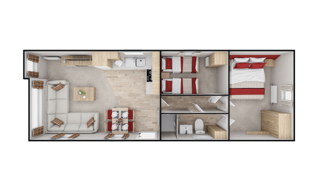 2025 Atlas Festival 35x12 2 Bed floor plan