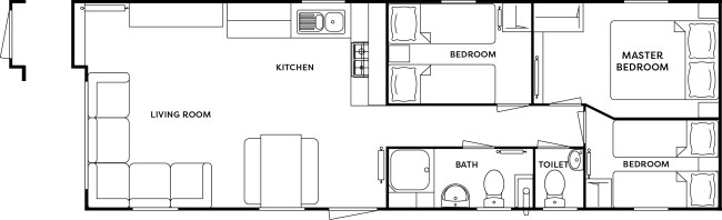 2025 Atlas Festival 36x12 3 Bed floor plan