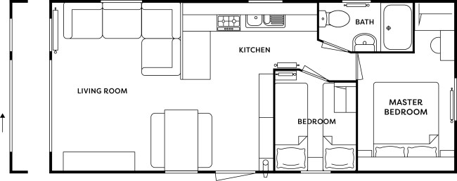 2025 Atlas Mirage 28x12 2 Bed floor plan