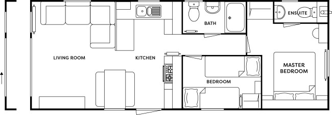 2025 Atlas Mirage 32x12 2 Bed floor plan