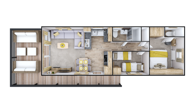 2025 Atlas Mirage 35x12 2 Bed floor plan